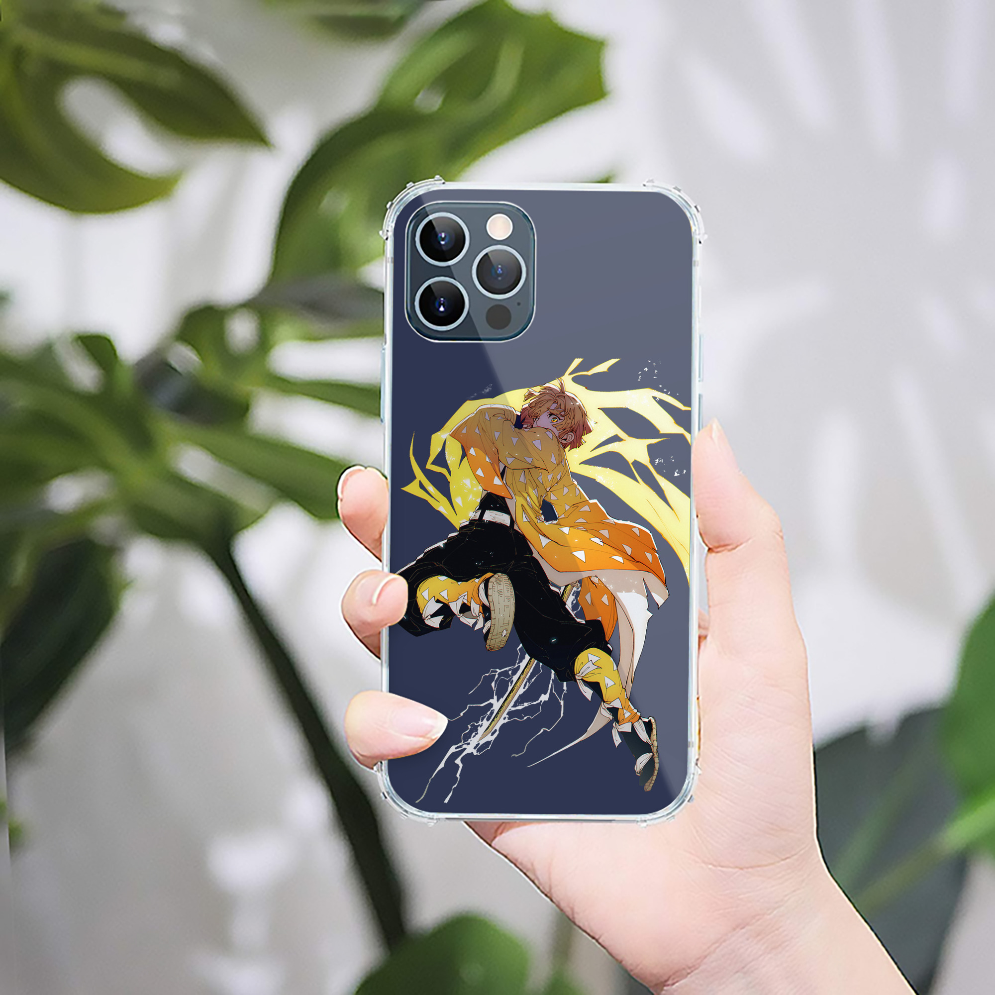 （画像用） 鬼滅の刃（きめつのやいば）我妻 善逸／あがつま ぜんいつ Agatsuma Zenitsu 【iPhone 12シリーズ対応】透明スマホケース（クリアソフトケース）